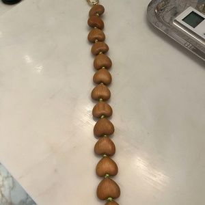CLARE V WOOD HEART STRAP / NECKLACE